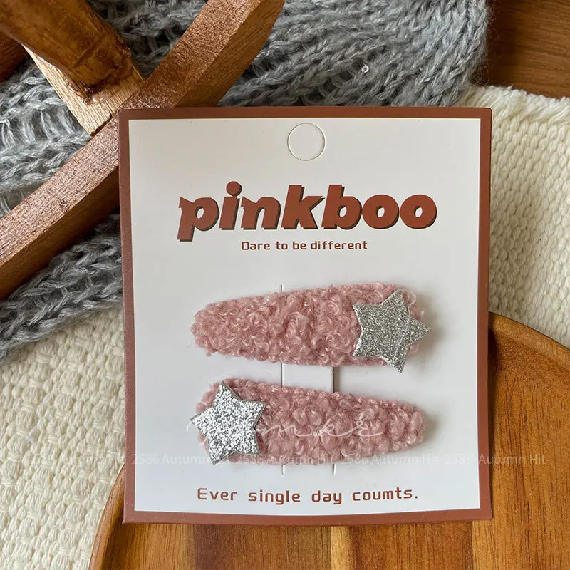 

Sweet Sherpa Five Pointed Star Hair Clips Girls Side Bang Barrettes Toddler Fringe Clips Daily Headwear Fashion Gift