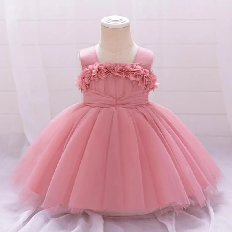 Deep Pink Sticker Mesh Sleeveless Girl Sweet and Cute Fluffy Dress Carnival Christmas Fashion Sweet and Cute Dress