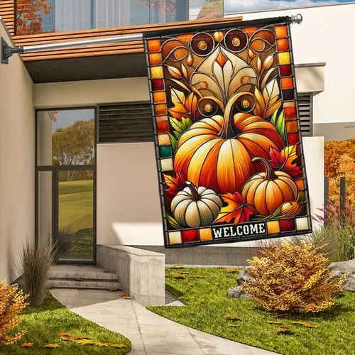 Fall Flag Pumpkin Harvest Thanksgiving Flag Graden Flag UUI GGX