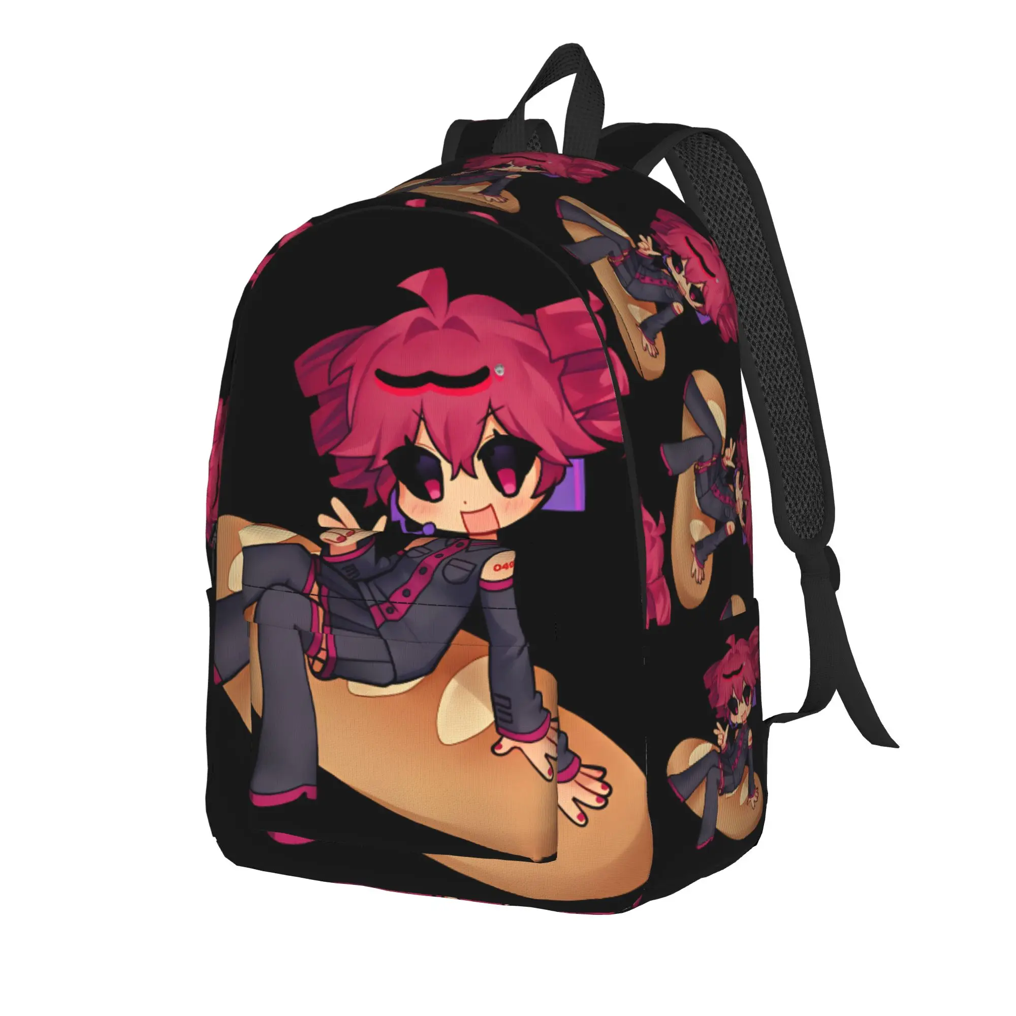 Kasane Teto V Sign On Bread Chibi Art Backpack  College Backpacks Women Colorful Lightweight School Bags Streetwear Rucksack