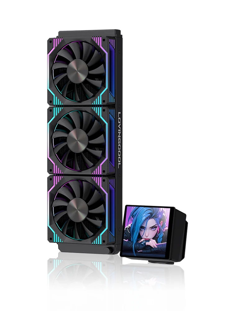 LOVINGCOOL DP serie 360/240 CPU vloeistofkoeler 4.0-inch super grote frameloze magnetische volledige scherm Kan DIY waterkoeler radiator - afbeelding 2