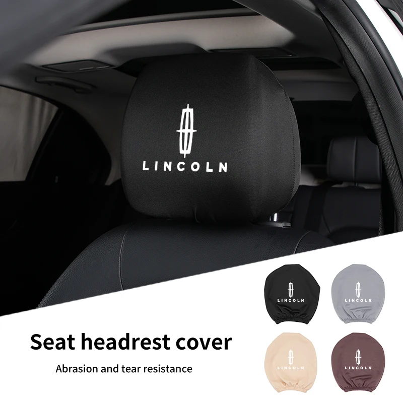 Car Headrest Cover For Lincoln MKZ MKX Aviator Navigator Continental Corsair MKC MKT Nautilus Voyager