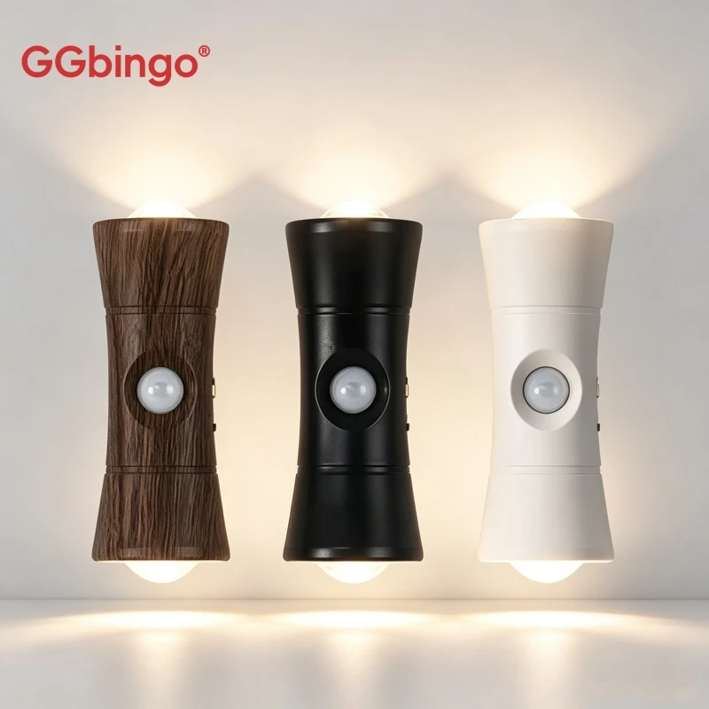 GGbingo USB Human Sensing Wall Lamp Wireless RGB Dimmable LED Spotlight Modern Minimalist Design Art Painting Picture Lighting