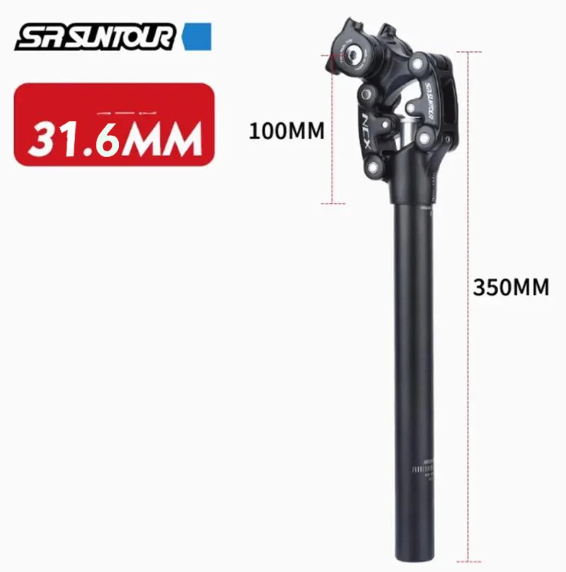SR Suntour NCX Bicycle Damping Suspension Seat Post Mountain Bike 50mm Travel 27.2/28.6/30.0/30.4/30.9/31.6/33.9*350mm Seat Tube image 3