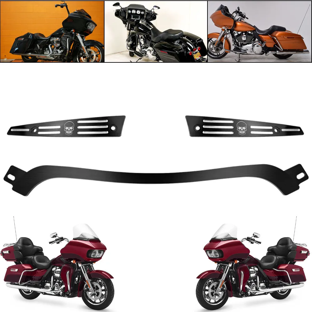 Split Windshield Side Trim Center Trim Front For Touring Road Glide FLTRK 15-23