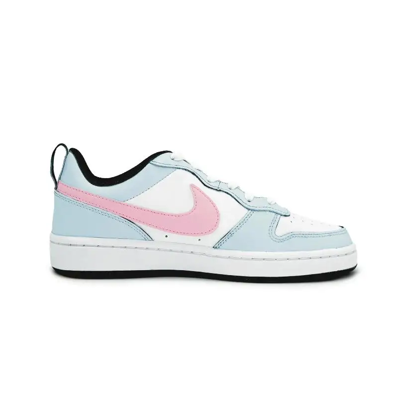 【Customize】Nike Court Borough Skateboarding Shoes Women's Low-top Blue/pink/white Sneakers shoes BQ5448-115