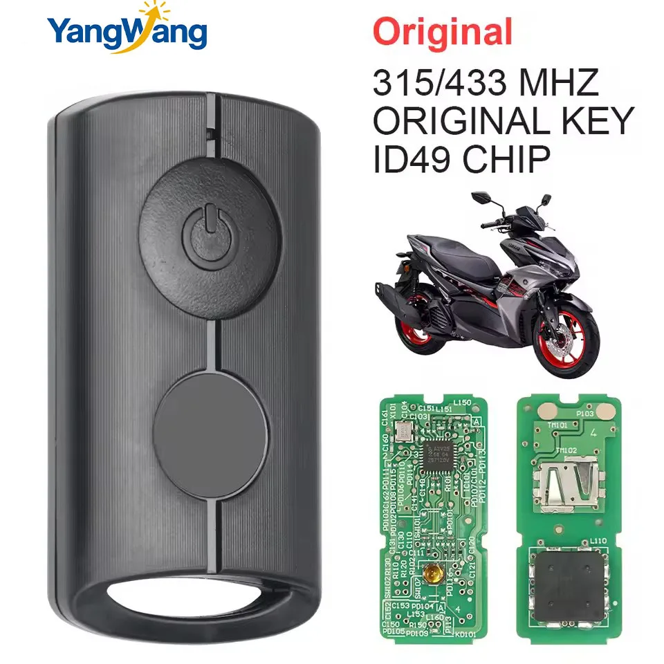 

World-llave de Control remoto Original para motocicleta, compatible con YAMAHA XMAX XMAX300 NVX NVX155 AEROX JAUNS QBIX ID49 Chi
