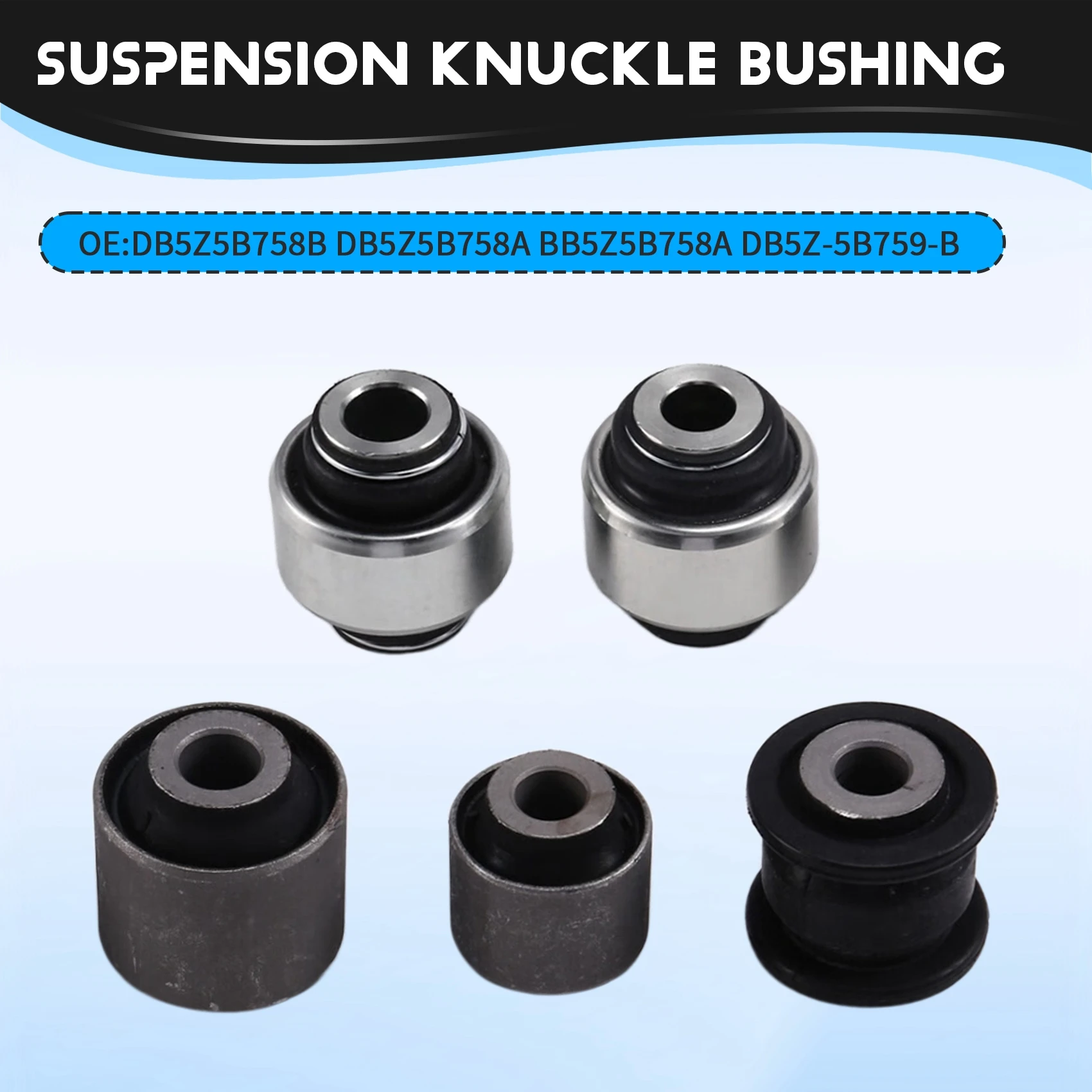 

DB5Z5B758A Car Accessories 5PCS Suspension Knuckle Bushing Set For Ford Explorer/Police 2011-2019 DB5Z5B758B-T47C