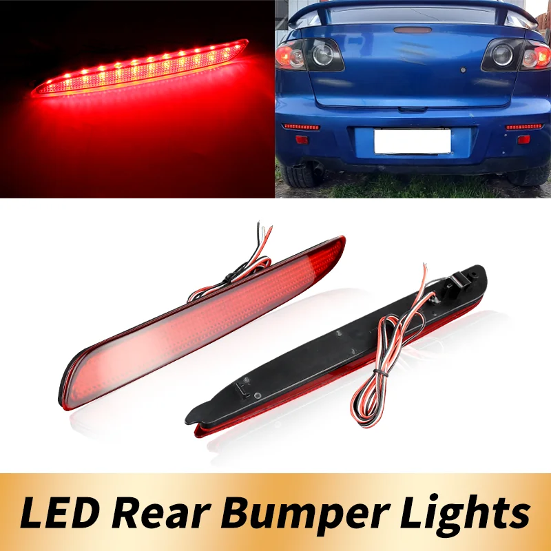 LED Rear Bumper Reflector Lamp Fog Lights For Mazda 3 Mazda speed 3 Axela 2010 2011 2012 2013 Reversing Backup Brake Stop Light