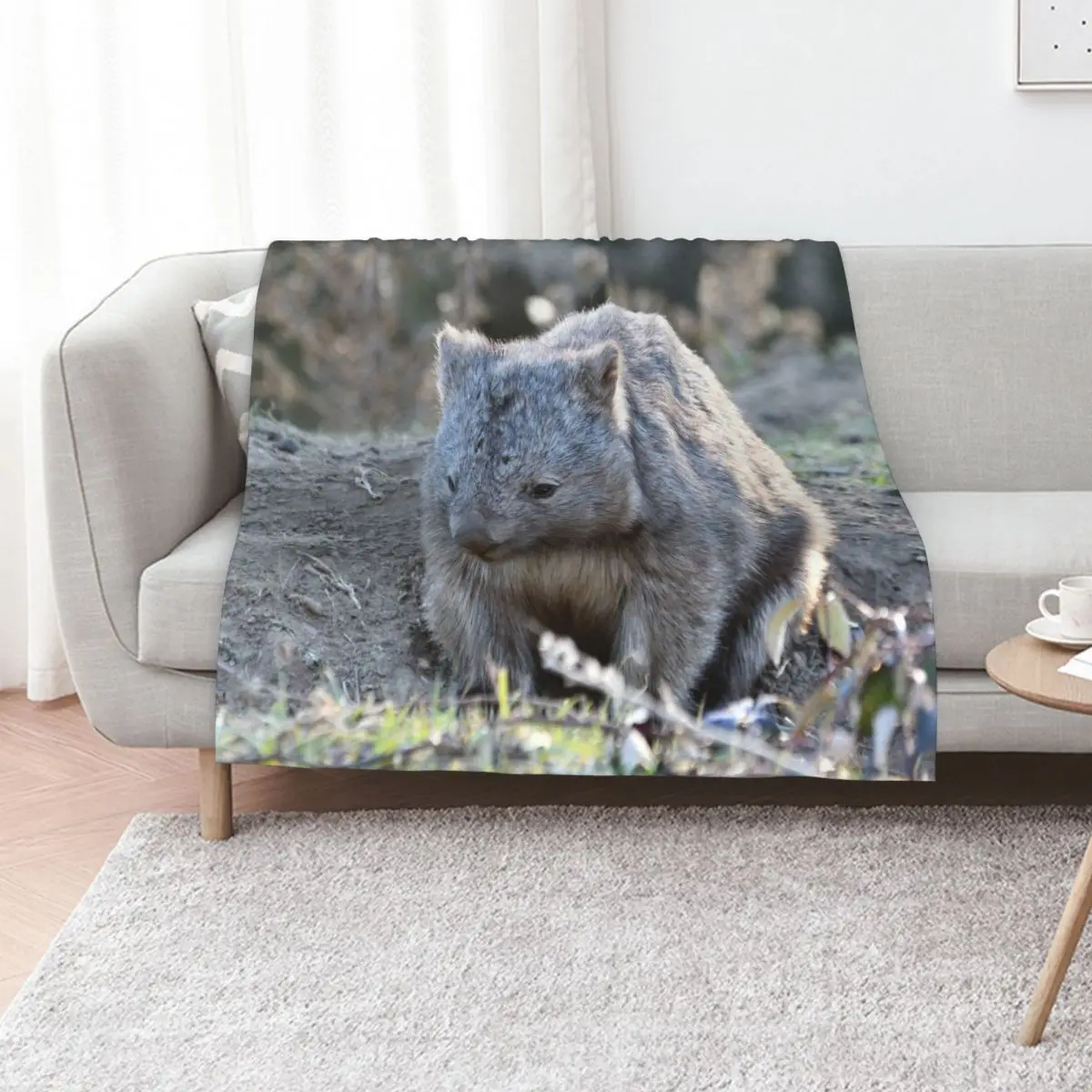 

Wombat in the sun Throw Blanket Extra Large Throw Sofa Soft Plush Plaid Custom Blankets