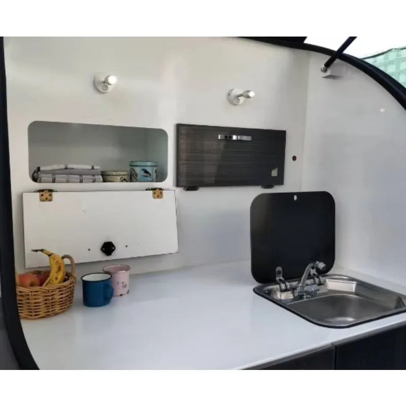 Small Teardrop Mini Camper Trailer Customized Off Road Rustproof Durable Hot Sale for Camping Adventures