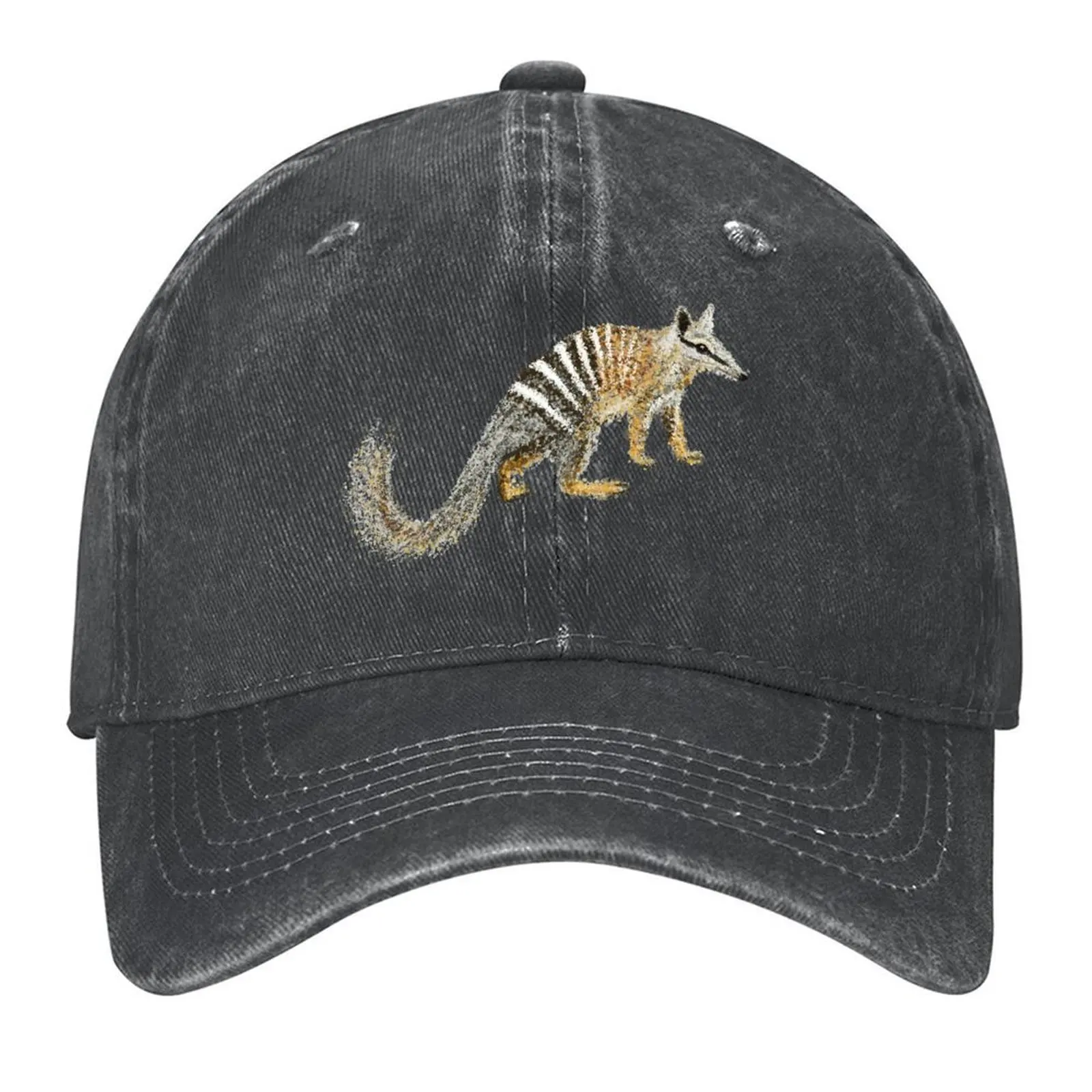 

Numbat Pointillism Dot Art Baseball Cap Rugby hiking hat Vintage Hip Hop Trucker Hats For Men Women's