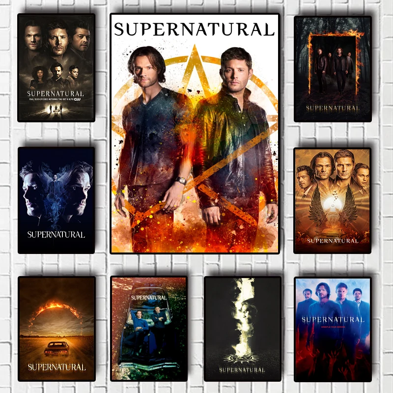 TV Play Series Supernatural Movie Poster and Prints Wall Art Decor Canvas Painting Retro Pictures Living Room Home Decoration