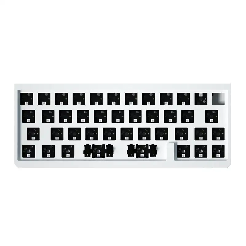 Idobao ID42 White Keyboard Pc Wired Keyboard Mini Mechanical Keyboard 40 QMK VIA Keyboard Black Purple Barebone Kit 40% Keycaps