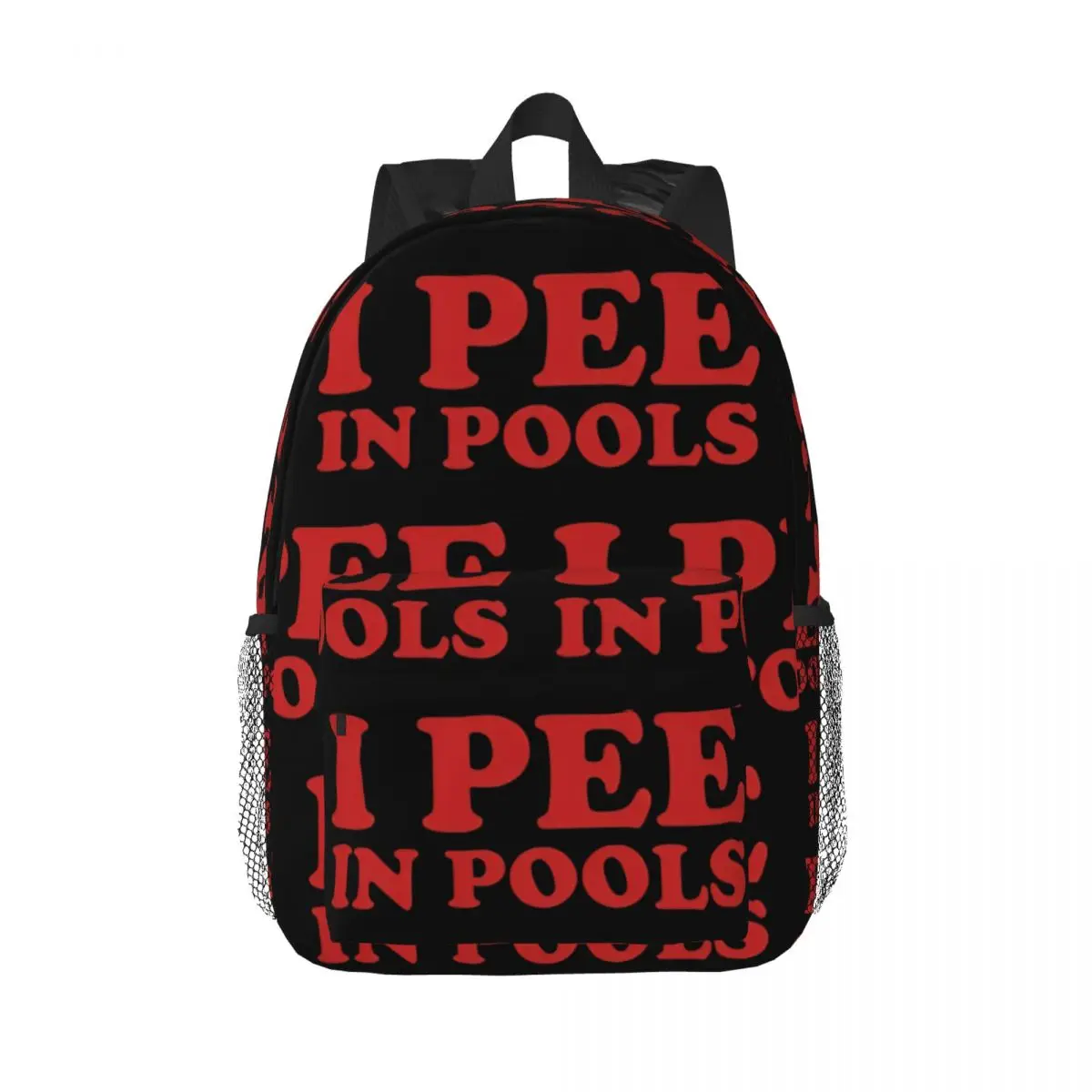 

I Pee In Pools Logo Backpack Middle High College School Student Bookbag