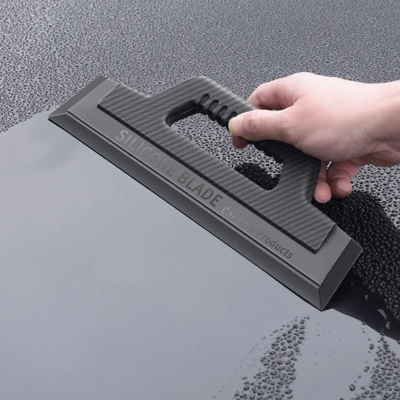 Car Wash Shop Cleaning and Water Collection Special Wiper Plate Carbon Fiber Texture Silicone Wiper for Car Window Tinting Tools