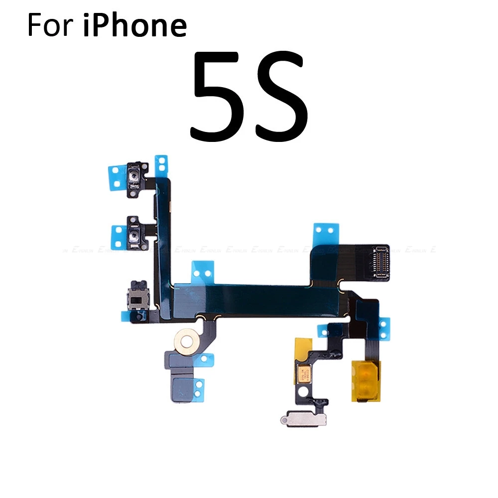 For iPhone 6 6S Plus 4 4S 5 5S 5C SE 2016 Switch Connector On Off Button Volume Button Flex Cable Ribbon