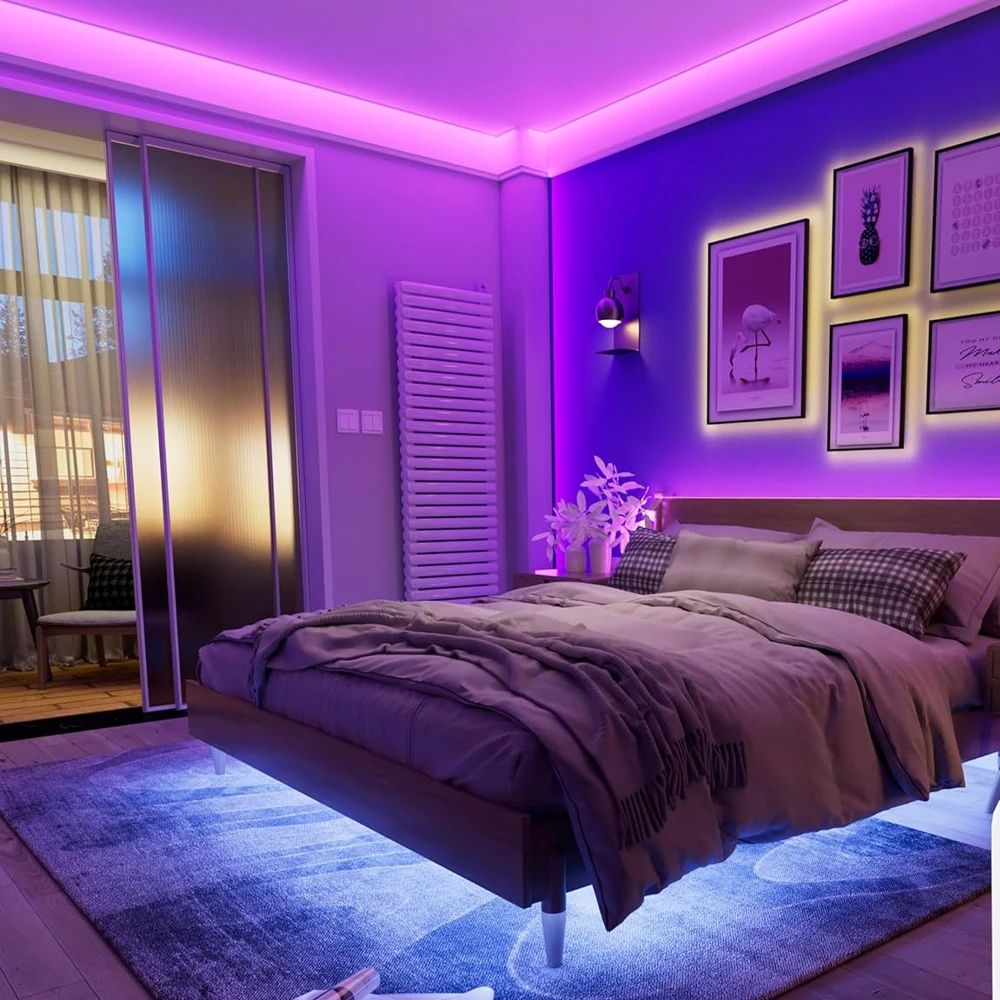 مجموعة كاملة تويا زيجبي COB RGB LED قطاع 12 فولت 1 متر 2 متر 3 متر 5 متر 10 متر عكس الضوء خزانة غرفة نوم ضوء fr أليكسا جوجل مساعد SmartThings