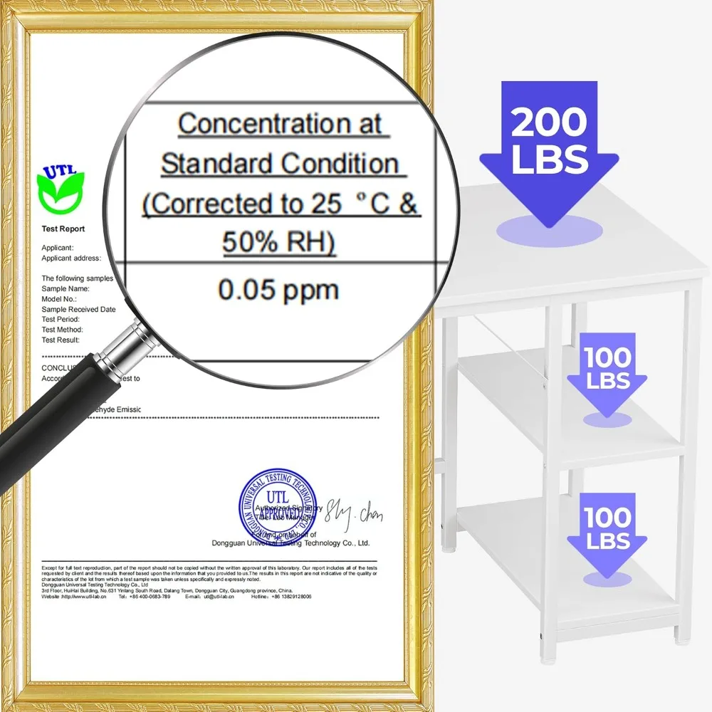 JOISCOPE 55 Inches Computer Office Desk with Table Power Outlets, Home Office White Desk with Storage Shelves and USB & Type-C