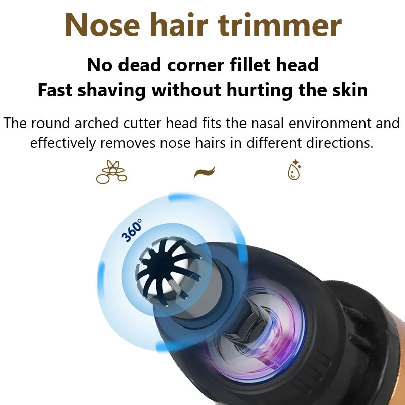 KM-6660 4in1 rechargeable nose trimmer beard trimer for men&women grooming face eyebrow nose hair trimmer for nose and ear