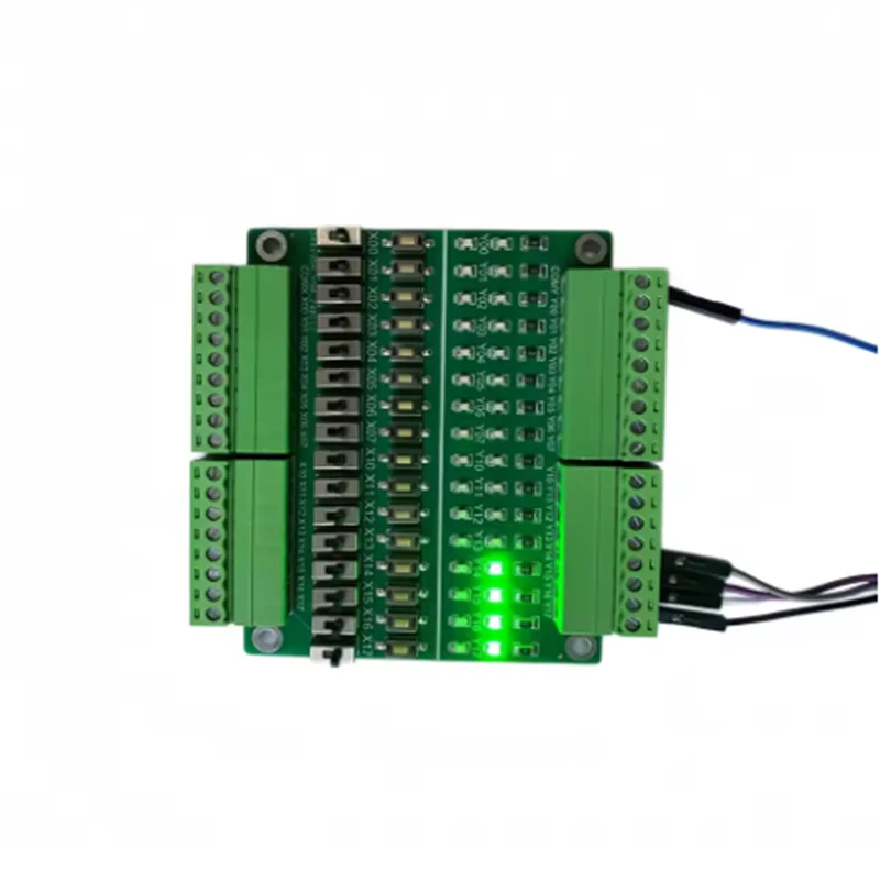 PLC Simulation Debug Board 16-Channel Input Output NPN PNP Push Button Toggle Switch Learning Module