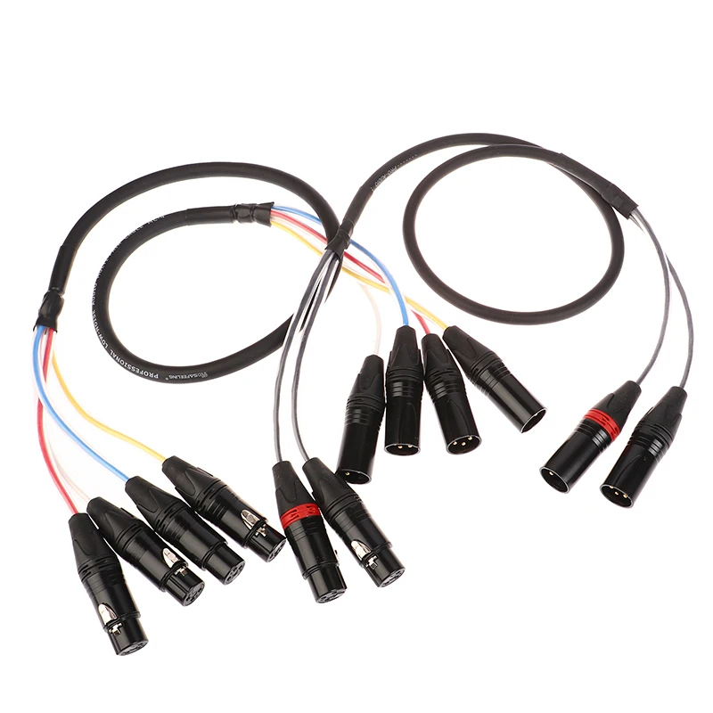 2 4 6 Channel Professional Multi-Media 3 Pin XLR Cable Male To Female Balanced Audio Extension Cord