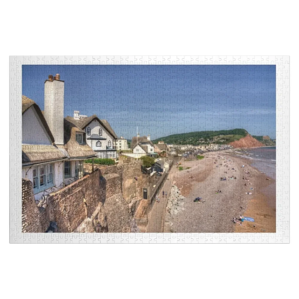 Sidmouth Summer Seascape Jigsaw Puzzle Personalised Toys Photo Custom Wood Customs With Photo Puzzle