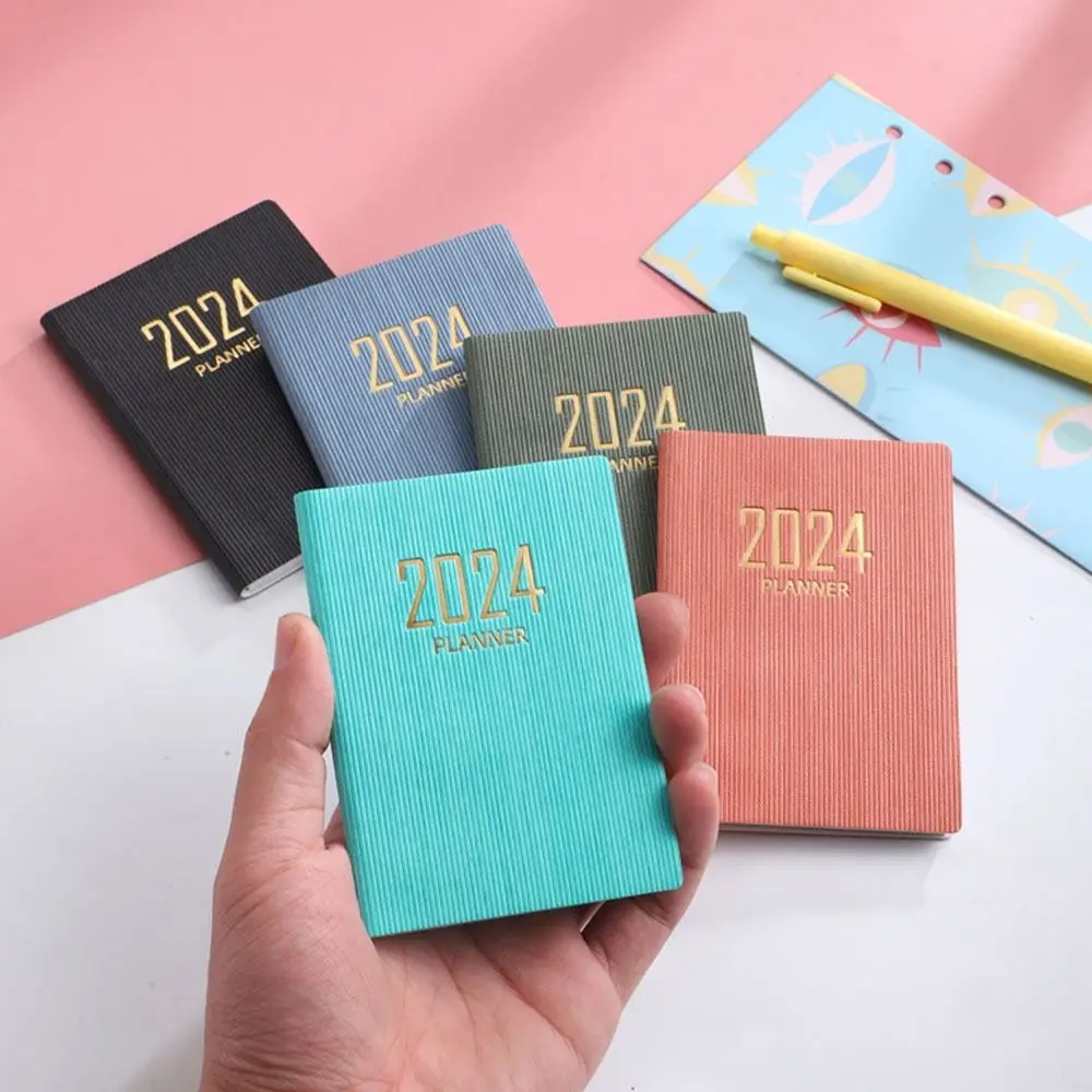 Mini Agenda 2024 Notebook Planner Pocket Weekly Planner To Do List Notebooks Journal Diary Cahier Office Accessories Notebook