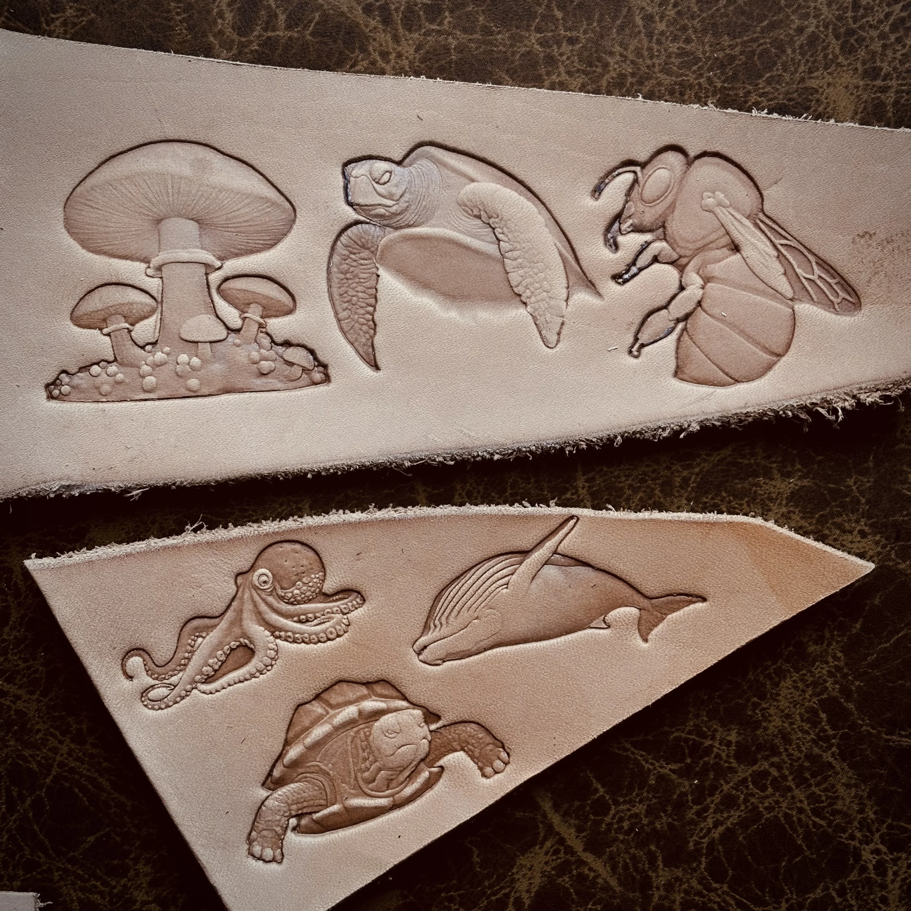 6 шт./компл., серия маленьких  – обзор и цена Leather Stamp Set