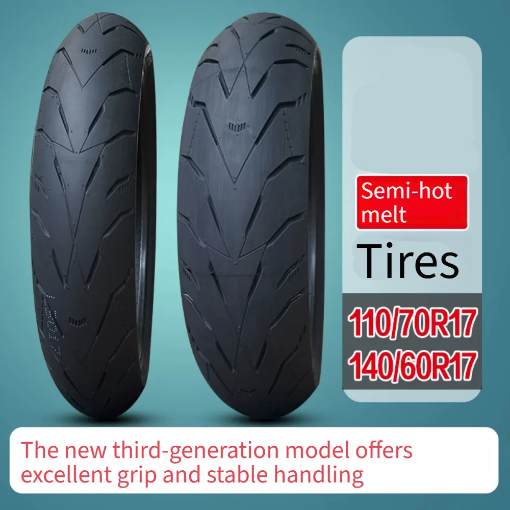 110/70R17 140/60R17 Semi Hot Melt Motorcycle Tire Front Rear Tyre For CFMOTO NK250 250SR QJ Race250