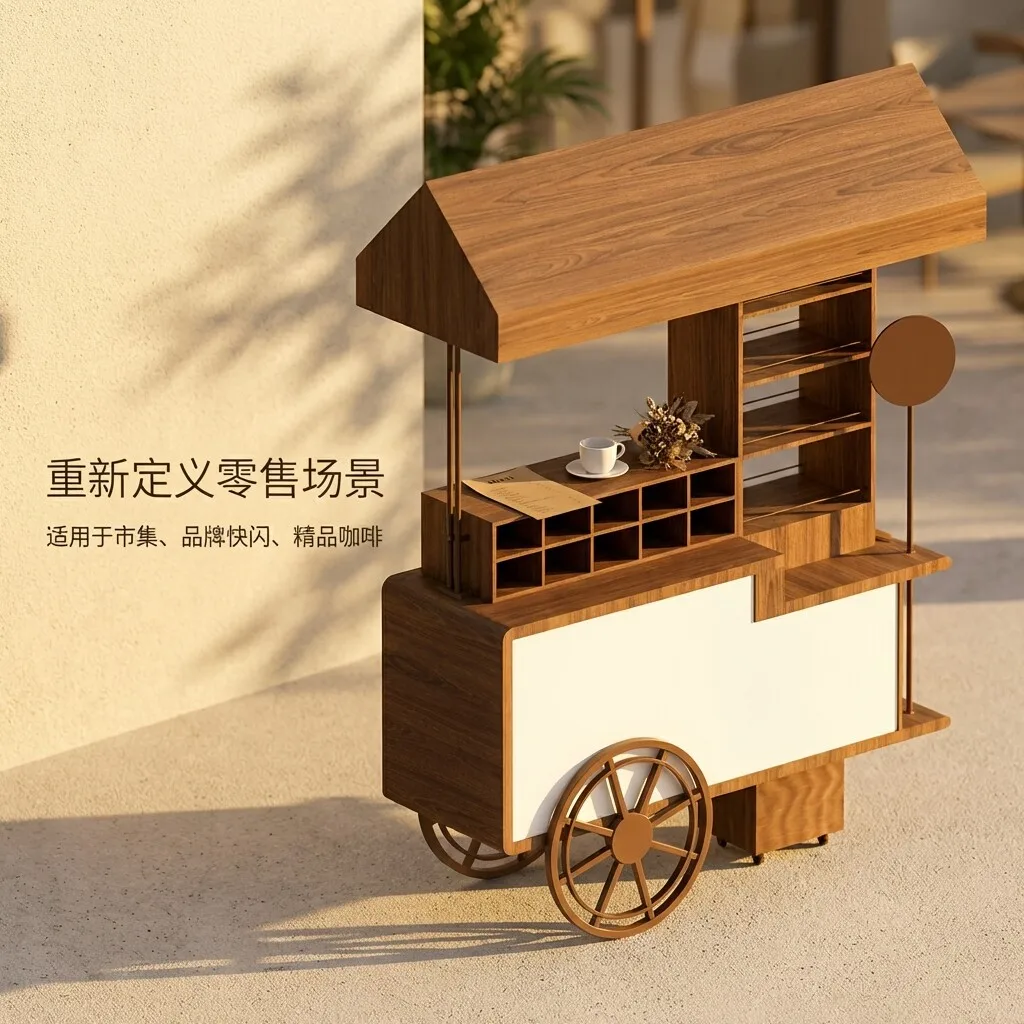 Customized dessert truck ice cream snack stall mobile truck Internet celebrity food street scenic commercial street display stan