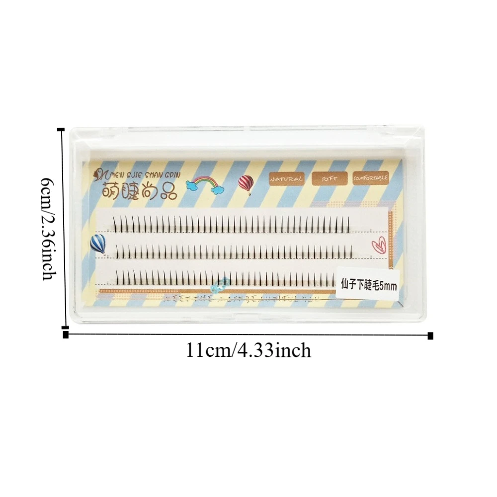 Moda 5mm segmentado cílios inferiores diy transferência de maquiagem extensão de cílios falsos de longa duração curto cílios inferiores feminino