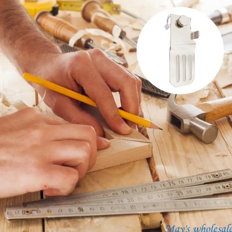 テープメジャーペンクリップホルダーテープメジャーマーカーツールテープ測定固定クリップ448A