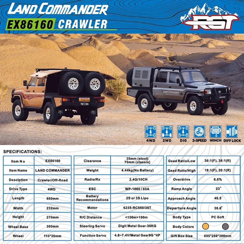 中国美術 拓本(RC946) RGT EX86160 1/10 LC79 Commander – High-Performance Scale RC