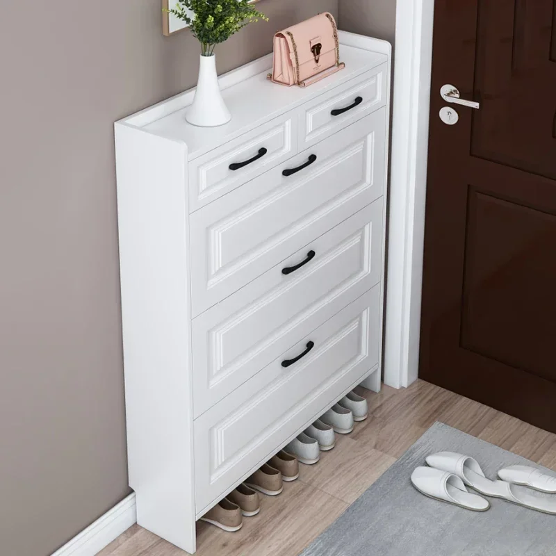 Auvent Wooden Modern Shoe Cabinet Display Closet Hallway Thin Shoe Rack Organizers Zapateros Organizadores Hotel Furnitures