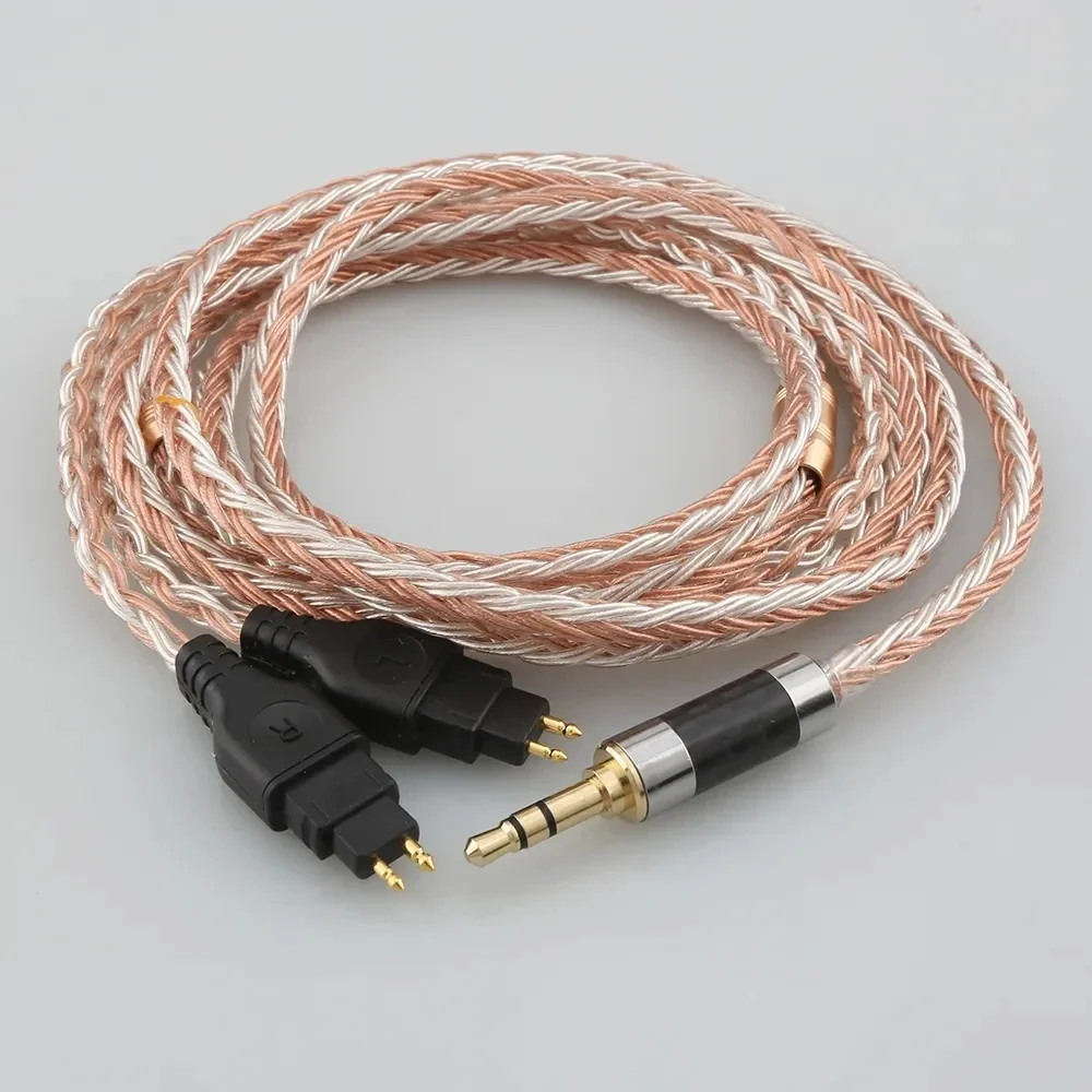 3.5 XLR 16 Cores OCC Silver Plated Mixed Headphone Cable For Sennheiser HD580 HD600 HD650 HDxxx HD660S HD58x HD6xx