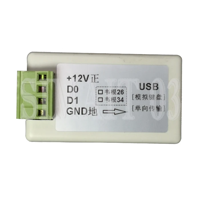 Wiegand to USB Converter | Supports 26/34-bit, USB Serial & Keyboard Emulation for Access Systems