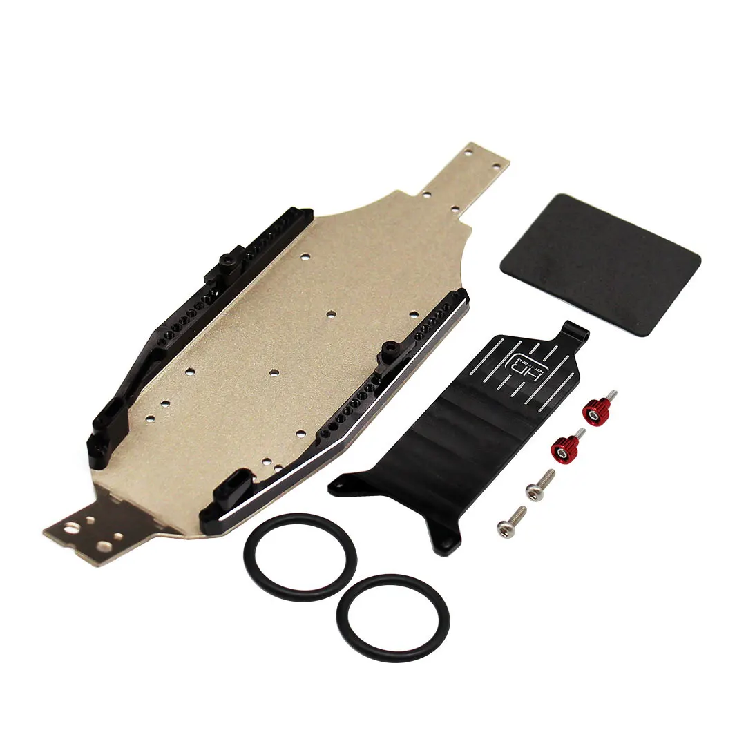 Hot Racing HR +5mm Hard Anodized Aluminum High-Speed Chassis Kit for Losi Micro-B Savox/Reef Servo Require LMCB Adapters​