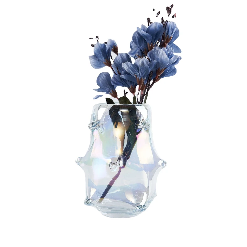 

Soft home furnishing modern simple colorful glass multi-prickly flower ornament, vase model house sales office
