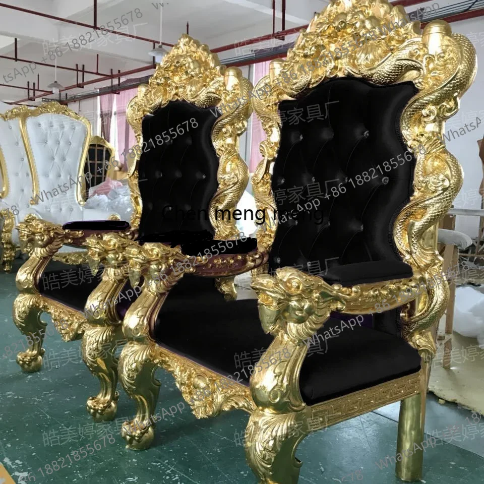 

Новинка: Роскошное кресло с резьбой в виде дракона, атмосферное кресло для отеля, клубного зала, свадебного торжества, декоративное кресло для виллы, высокое кресло с высокой спинкой.