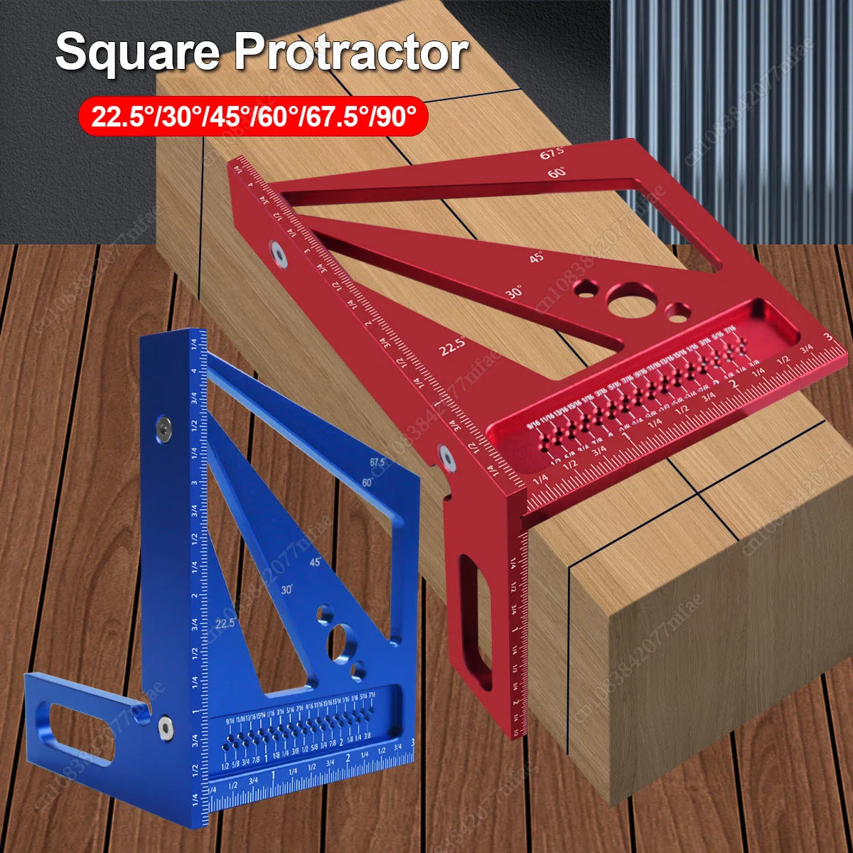 

Multi-Angle 3D Measuring Ruler - Upgraded Precision Square - 22.5/30/45/60/67.5/90 Degree Aluminum Alloy Square Ruler Protractor