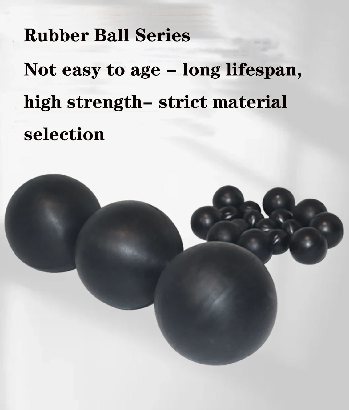 

Diameter 17/18/20/21/22/25/28/30/32/35/38/40/43/45-127mm Black Round Solid Rubber Ball Sealing Rubber Ball Industrial DIY Parts