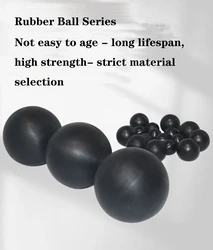 Diameter 17/18/20/21/22/25/28/30/32/35/38/40/43/45-127mm Black Round Solid Rubber Ball Sealing Rubber Ball Industrial DIY Parts