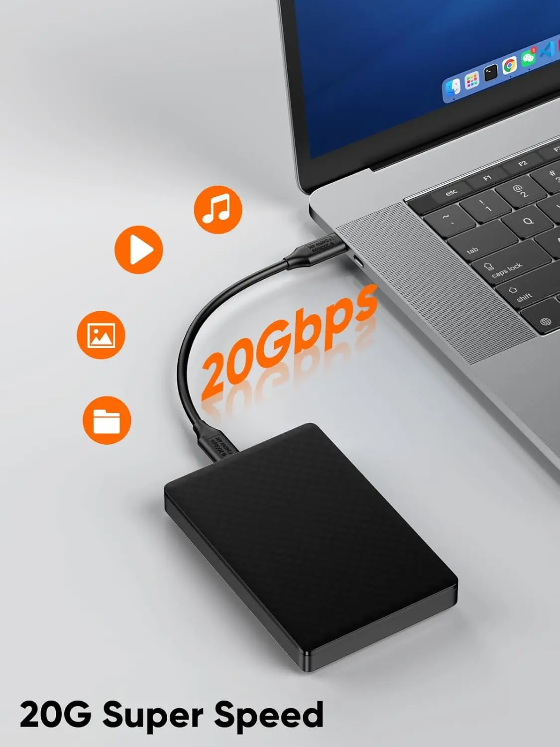 CableCreation USB C to USB C Cable 240W 20Gbps USB3.2 Gen2x2 Fast Charging 8K@30Hz Video Cable for Thunderbolt 4/3 iPhone Laptop