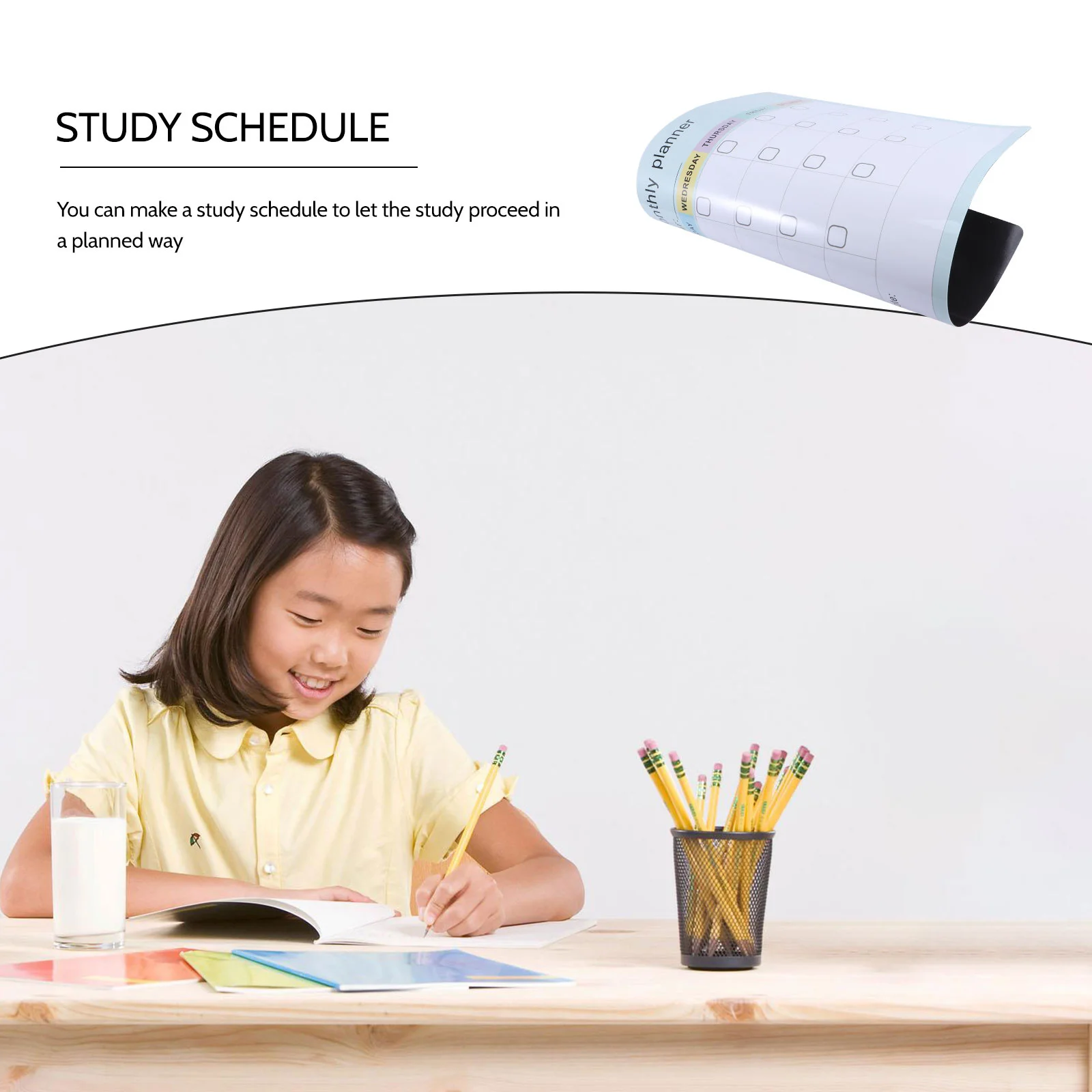 1Pcs Magnetic Monthly Plan Board Erasable Refrigerator Schedule Board Removable Reusable Pet Planner Calendar for Home