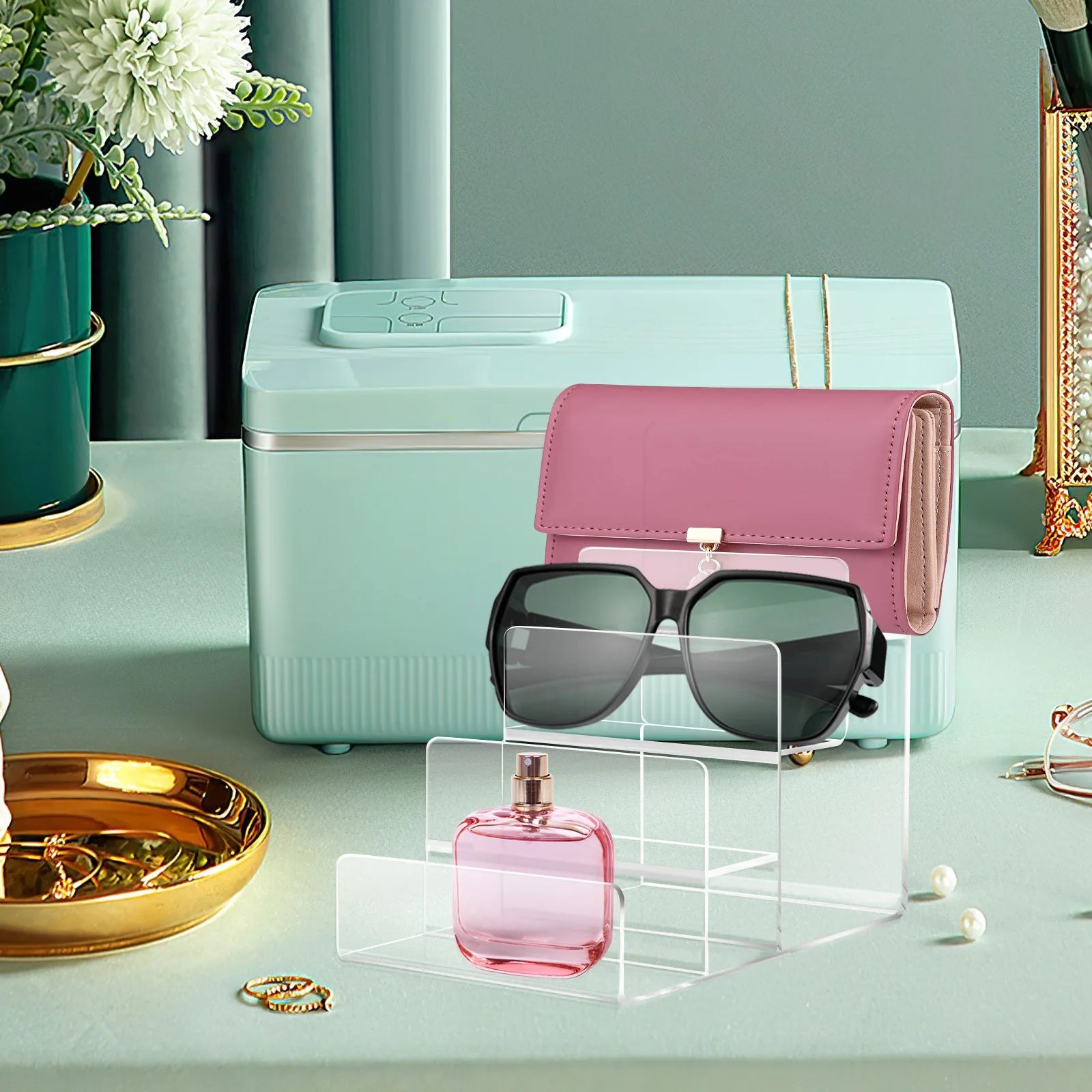 

1Pcs Acrylic Multi-Layer Clear Display Rack Storage Shelf Wallet Organizer Glasses Jewelry Desktop Stand Acrylic Storage Rack