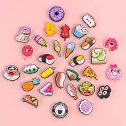 1 stücke PVC leckeres Essen Schuh Charms Sushi Salate Schuh Dekorationen Pins für Frauen Junge Mädchen Sandale Clog Schnallen Zubehör Geschenke