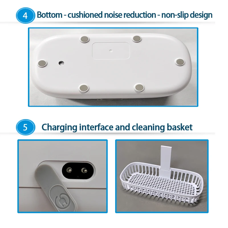 Portable Ultrasonic Cleaner - High Frequency Vibration Cleaning Machine (42000Hz Deep Clean, Jewelry/Watch/Glasses Washing)
