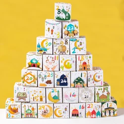 30pcs Ramadan Countdown Paper Gift Boxes Ramadan 30 Days Advent Calendar Candy Cookie Box Eid Mubarak Party Home Decoration 2025