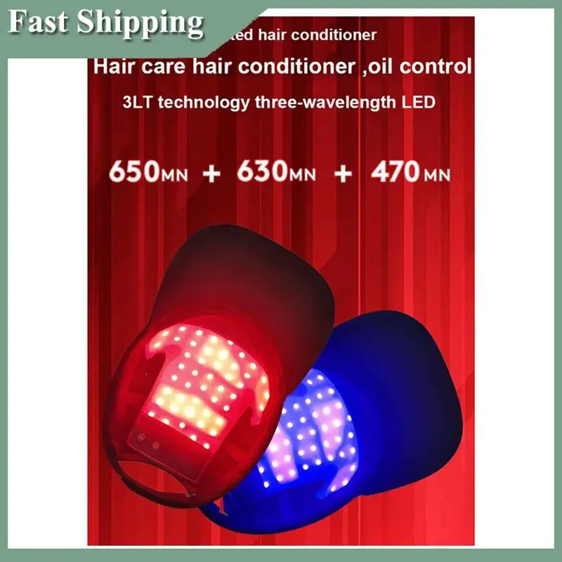 

-WSFS Infrared Hair Growth Instrument Physiotherapy Head Cap Laser Red Blue Light Hair Care Device Relaxation Therapy